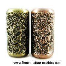 Skull Emboss tattoo grip material Alloy tattoo tube 25mm grips